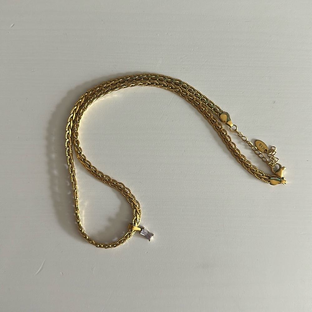 Custom gold, chain necklace